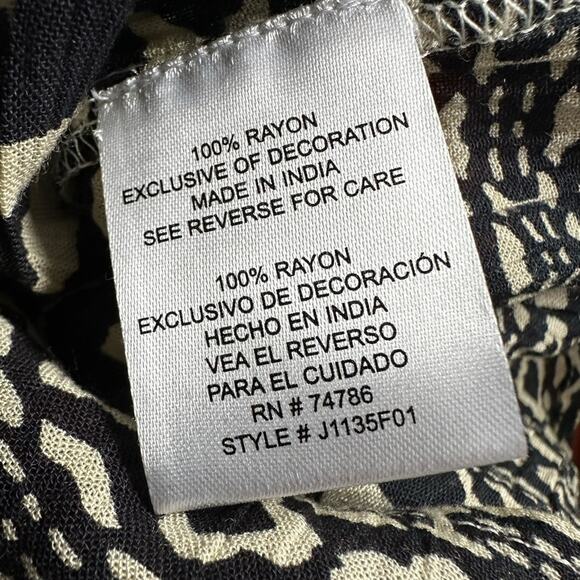 Patrons of Peace Babydoll Cami Top Animal Print Black Cream Festival Boho Y2K - Picture 7 of 7